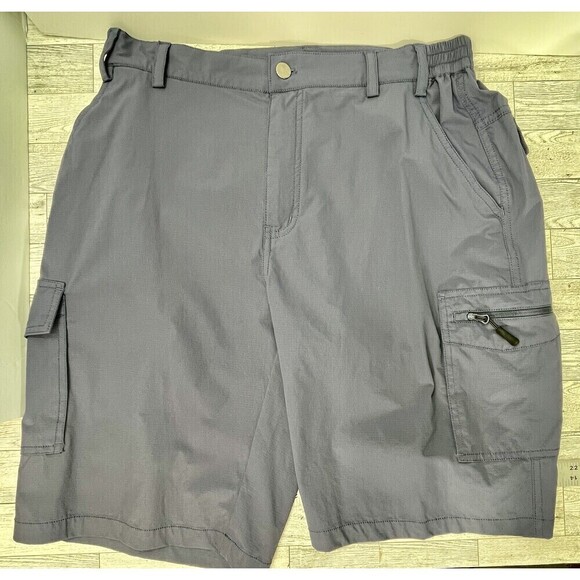 Unitop Mens Blue Cargo Hybrid Utility Shorts 34 Athleisure Moisture Wicking - Picture 1 of 11